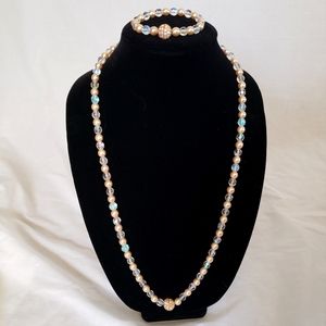 Joan Rivers Gold  Beaded Necklace and Braclet Set